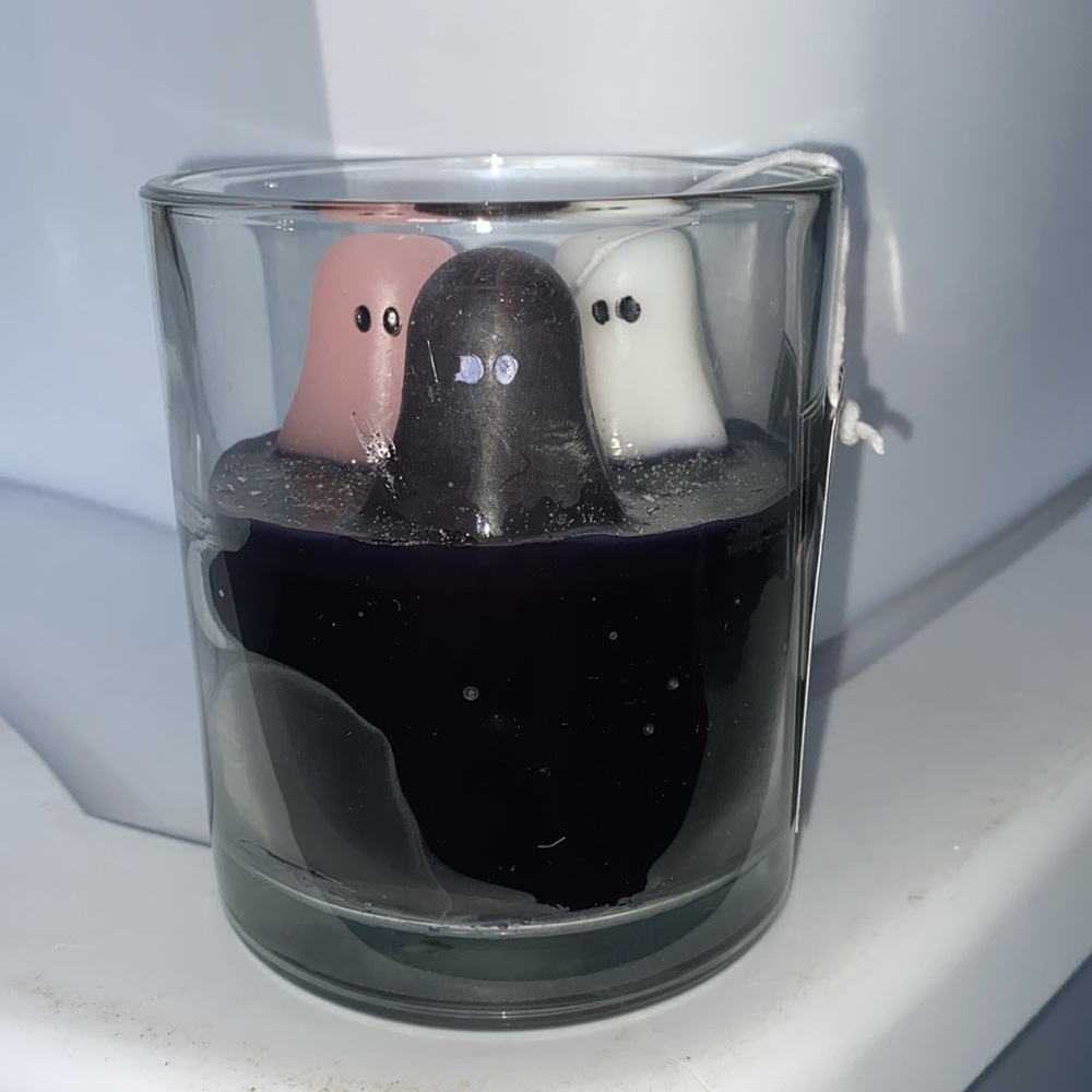 Martha Stewart Halloween Glitter Ghost Candle